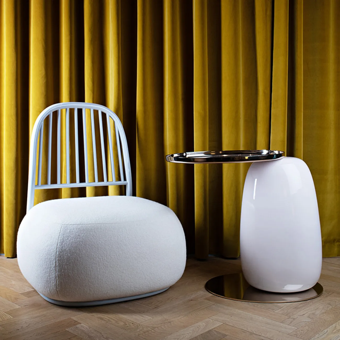 Элегантный журнальный столик Mozuo из дерева и стали JS39715-32