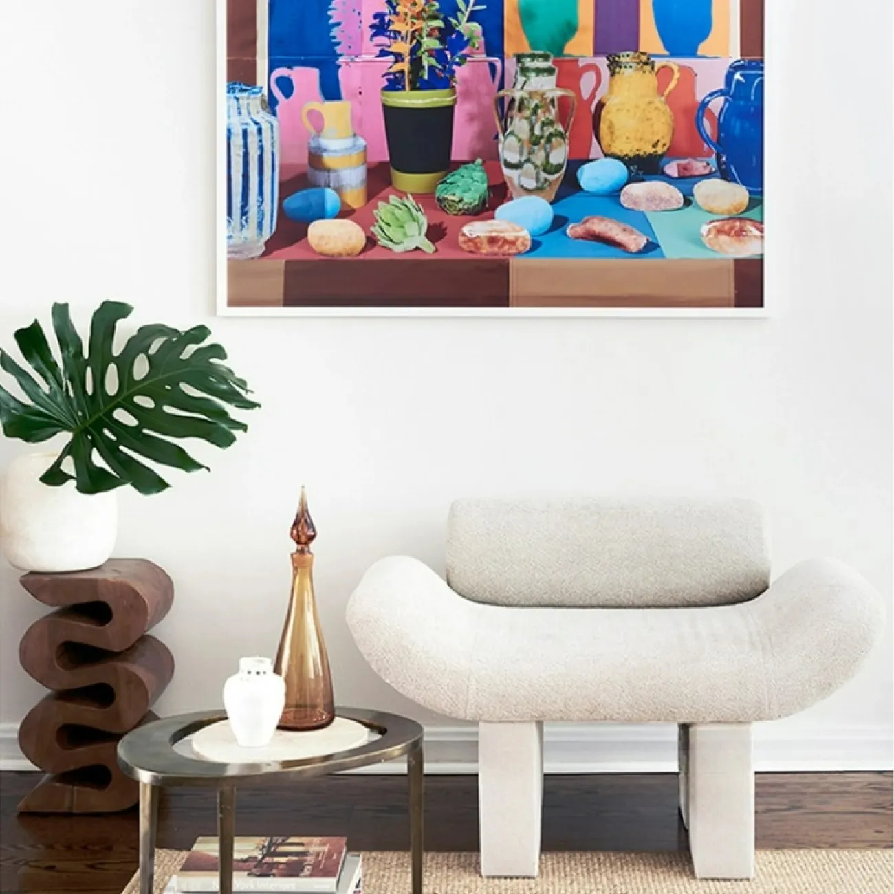 Стильное кресло Mozuo от LaLume из дерева и шерсти KR39716-32