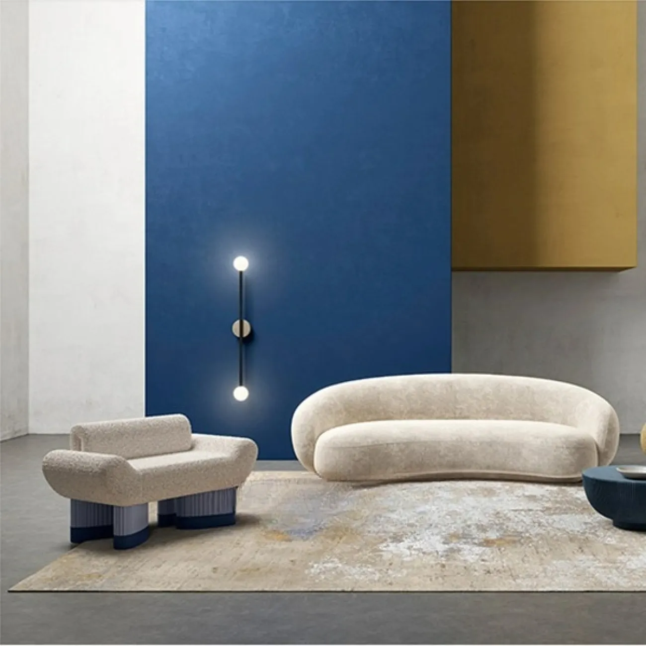 Стильное кресло Mozuo от LaLume из дерева и шерсти KR39716-32