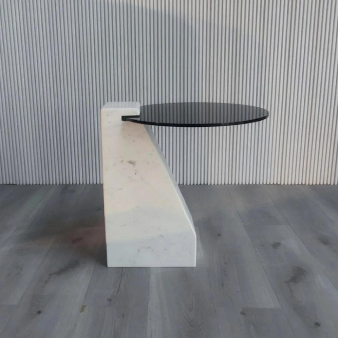 Роскошный журнальный столик Mozuo из мрамора и стекла JS39719-32 Роскошный журнальный столик Mozuo из мрамора и стекла JS39719-32