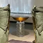 Оригинальный журнальный столик Mozuo из металла и стекла JS39725-32