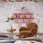 Оригинальный журнальный столик Mozuo из металла и стекла JS39725-32