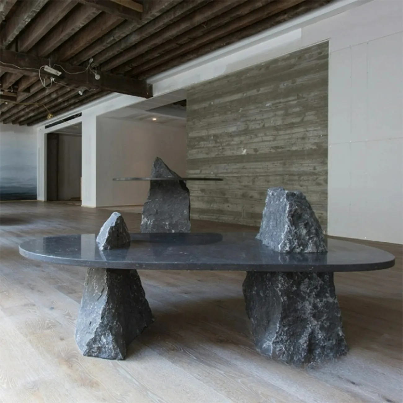 Оригинальный журнальный столик Mozuo из стеклопластика и мрамора JS39727-32 Оригинальный журнальный столик Mozuo из стеклопластика и мрамора JS39727-32