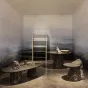 Оригинальный журнальный столик Mozuo из стеклопластика и мрамора JS39727-32