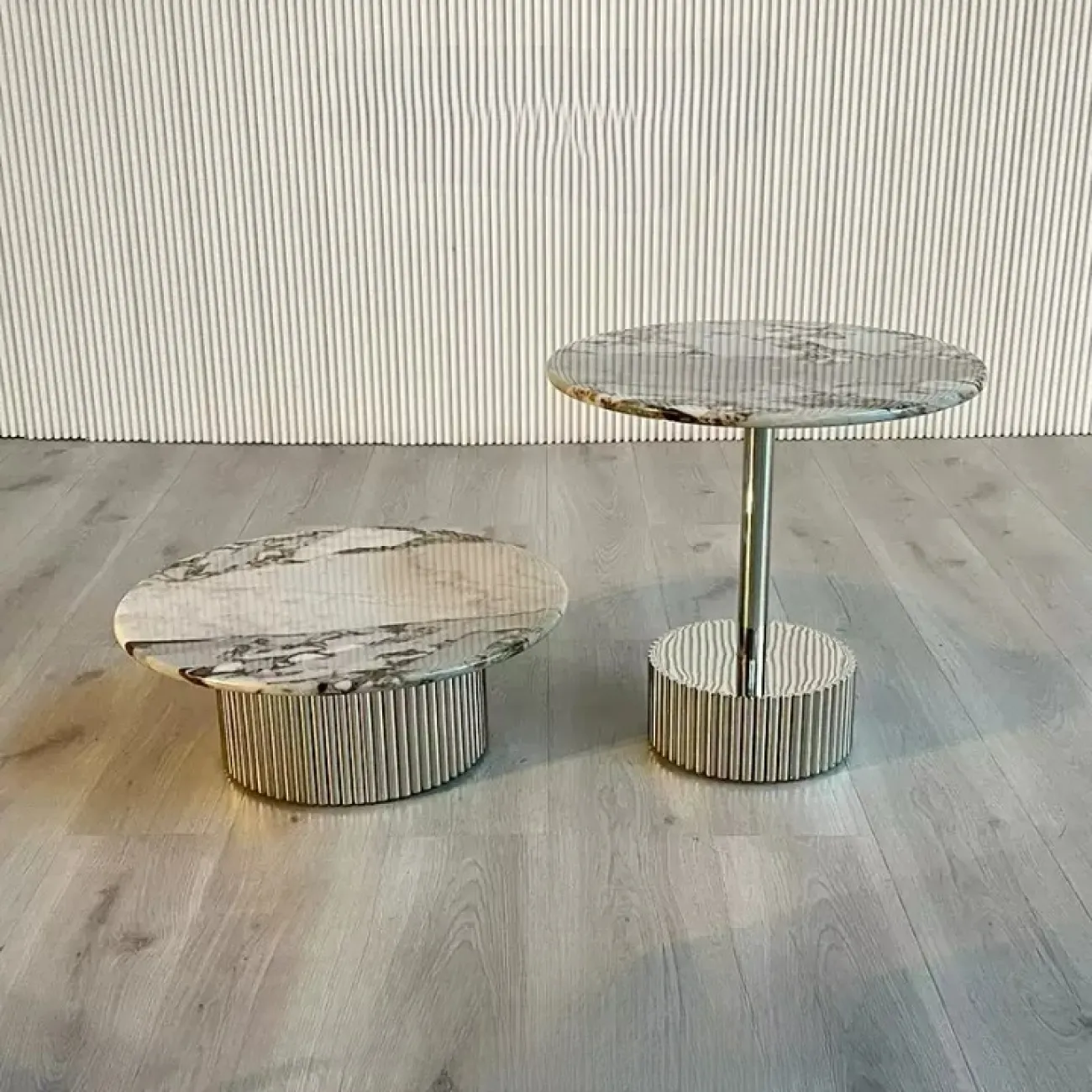 Роскошный журнальный столик Mozuo со столешницей из мрамора или терраццо JS39750-32