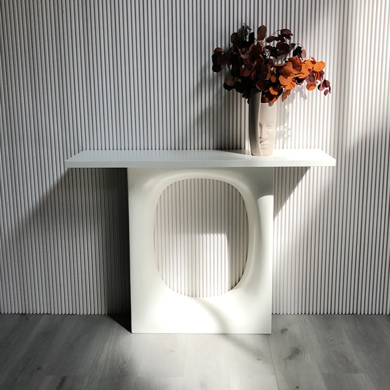 Оригинальный приставной столик Mozuo из стеклопластика и мрамора PS39755-32