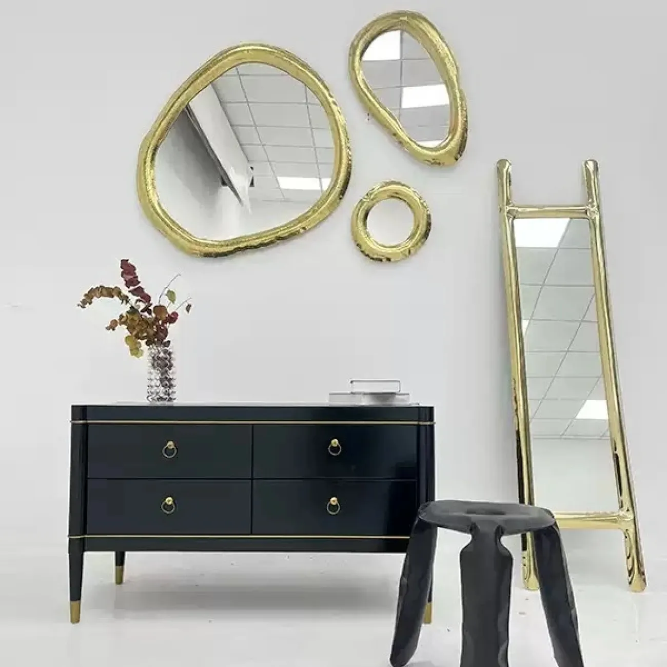 Роскошное зеркало Mozuo из нержавеющей стали ZK39757-32