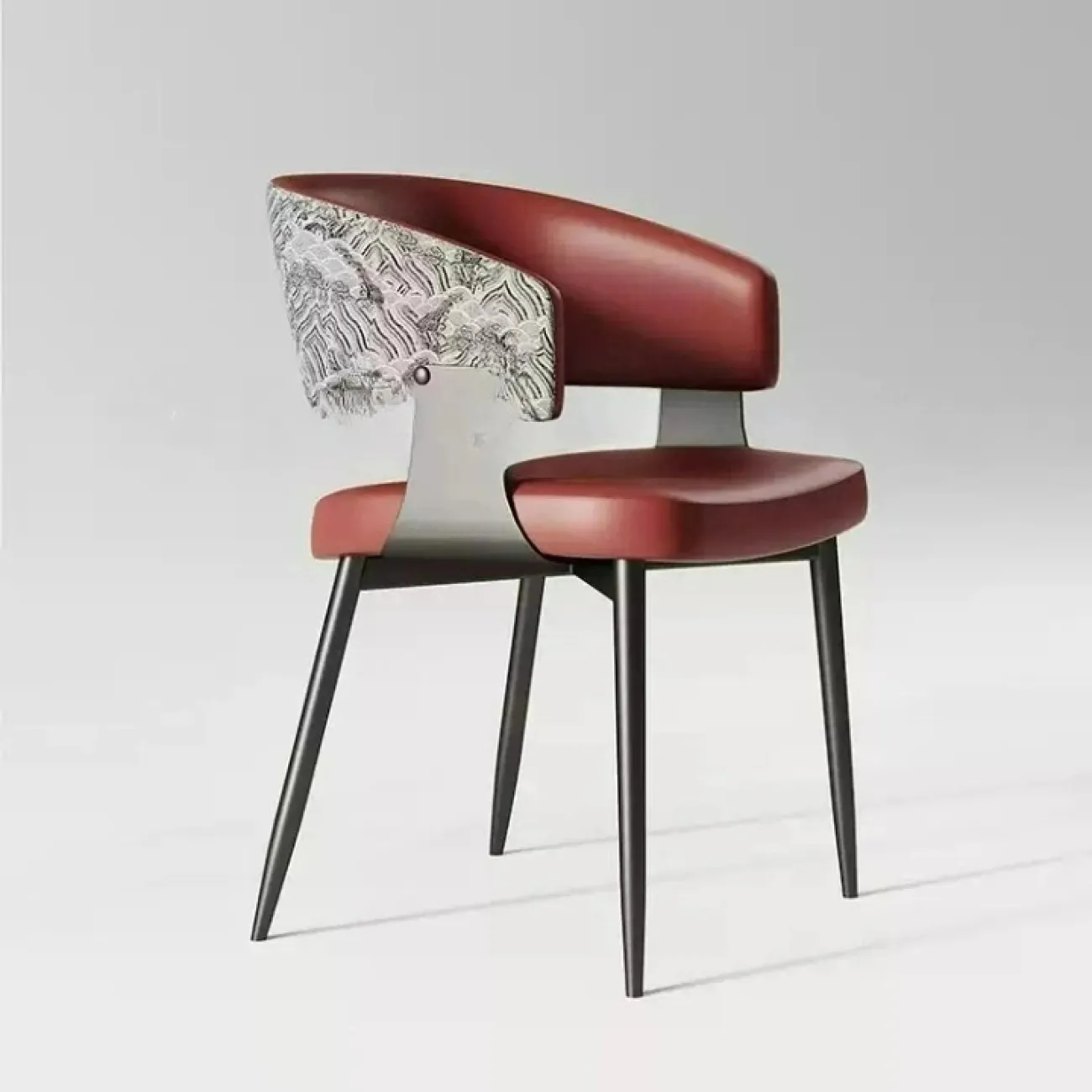 Элегантный обеденный стул Mingdian с обивкой из кожи ST39758-32