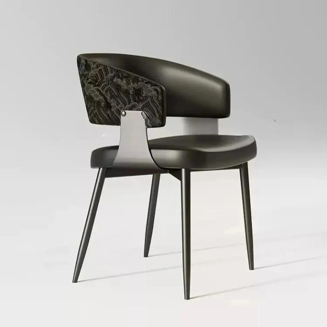 Элегантный обеденный стул Mingdian с обивкой из кожи ST39758-32