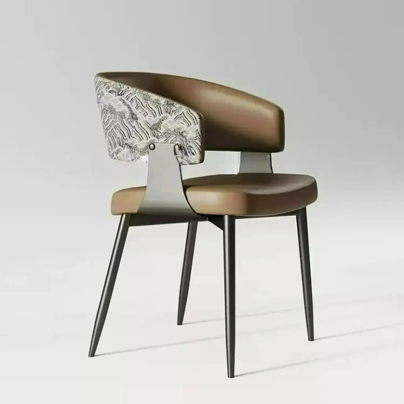 Элегантный обеденный стул Mingdian с обивкой из кожи ST39758-32