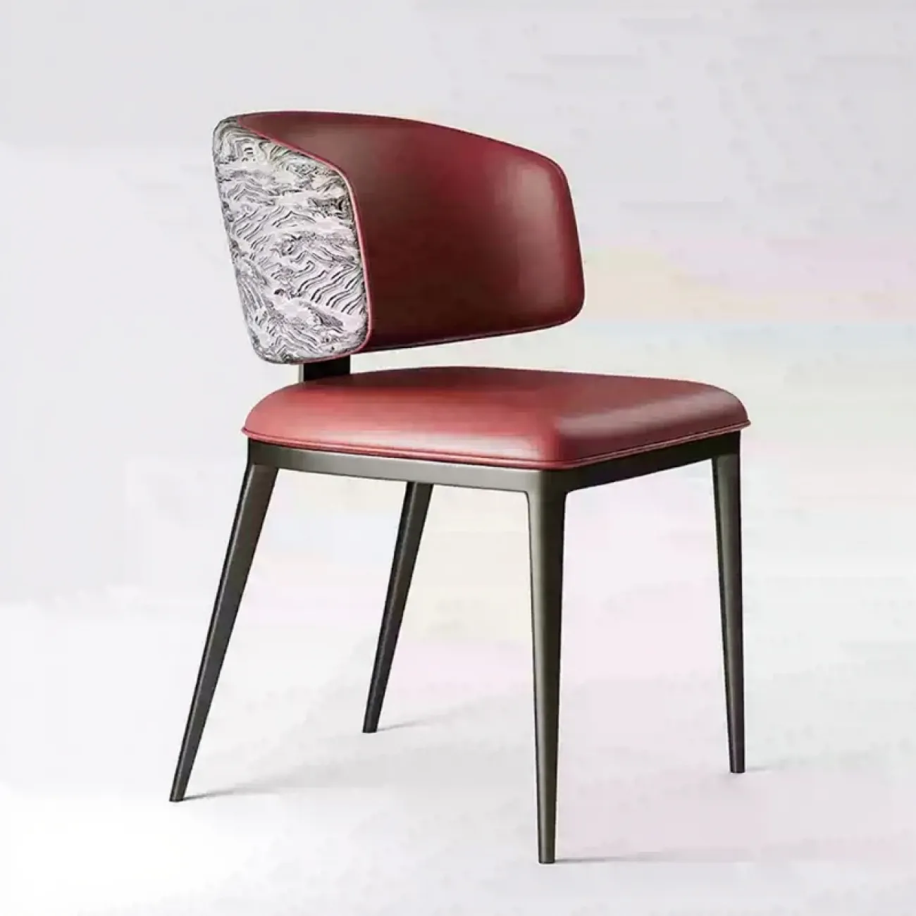 Элегантный обеденный стул Mingdian с обивкой из кожи ST39759-32