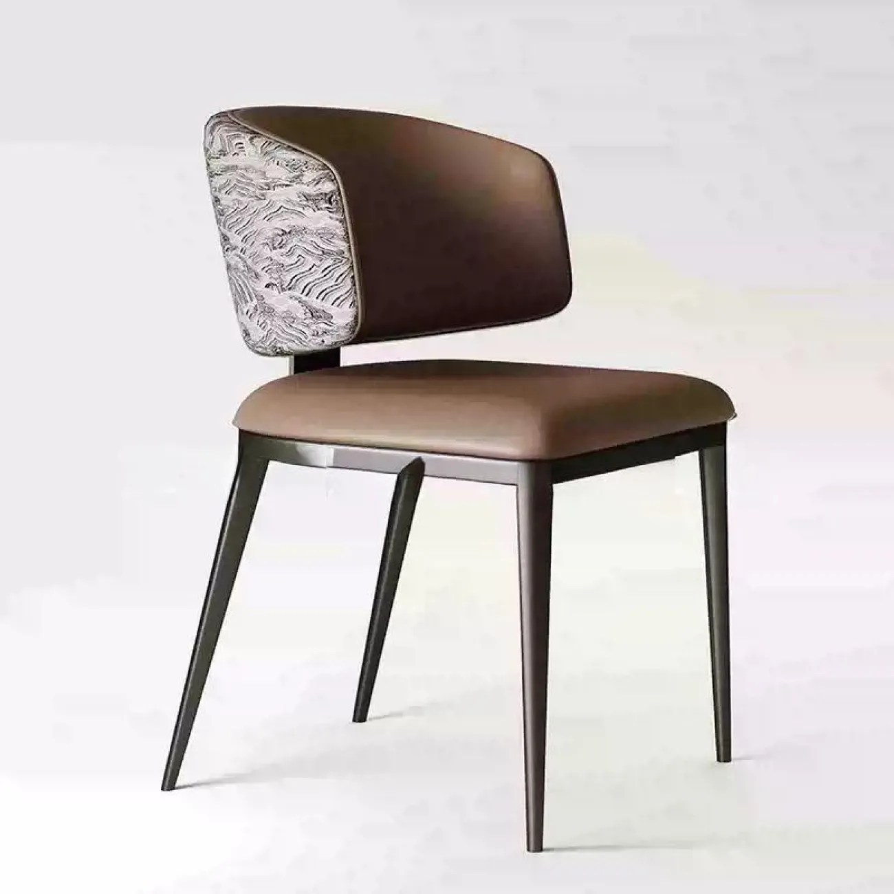 Элегантный обеденный стул Mingdian с обивкой из кожи ST39759-32