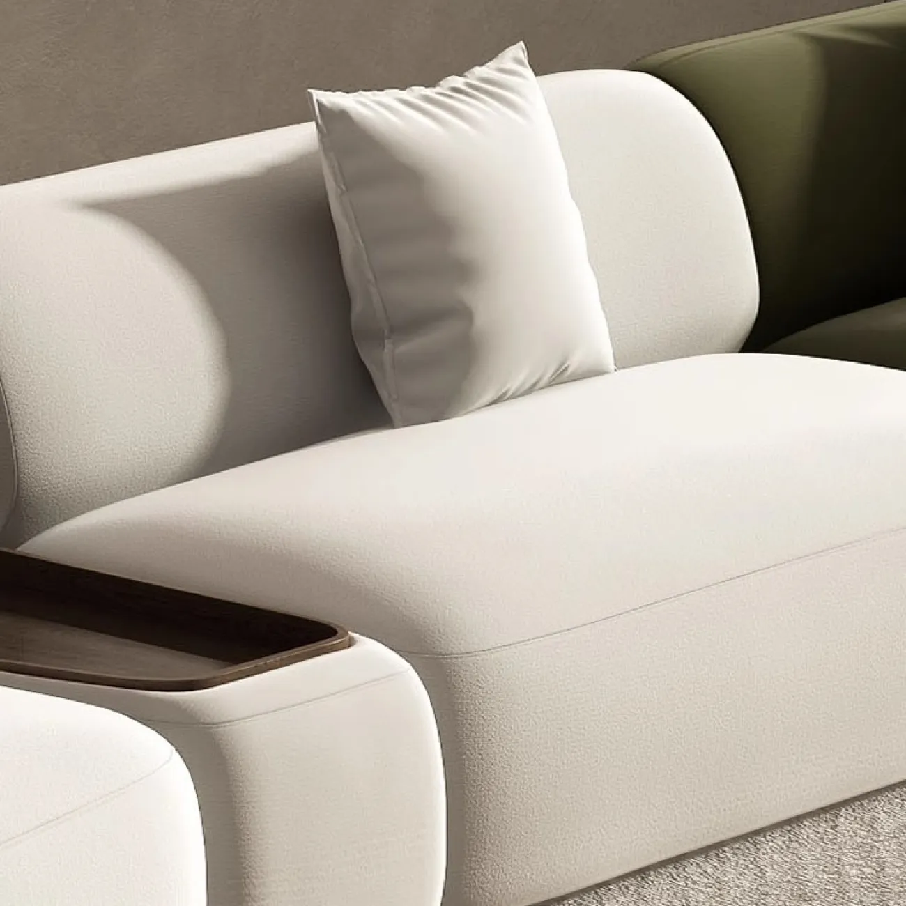 Модульный диван OUFAN от LaLume в комплекте с журнальным столом DV39762-32