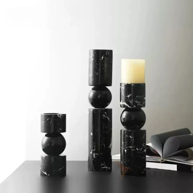 Изящный подсвечник OTEIZA из мрамора PS39811-32 Изящный подсвечник OTEIZA из мрамора PS39811-32