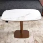 Регулируемый по высоте журнальный столик OTEIZA из мрамора и дерева JS39827-32