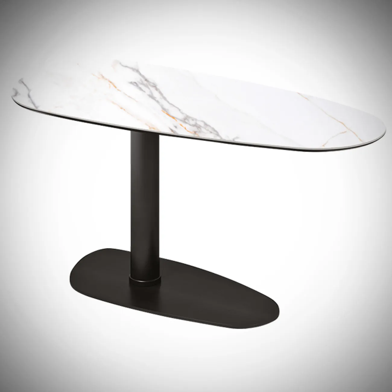 Регулируемый по высоте журнальный столик OTEIZA из мрамора и дерева JS39827-32