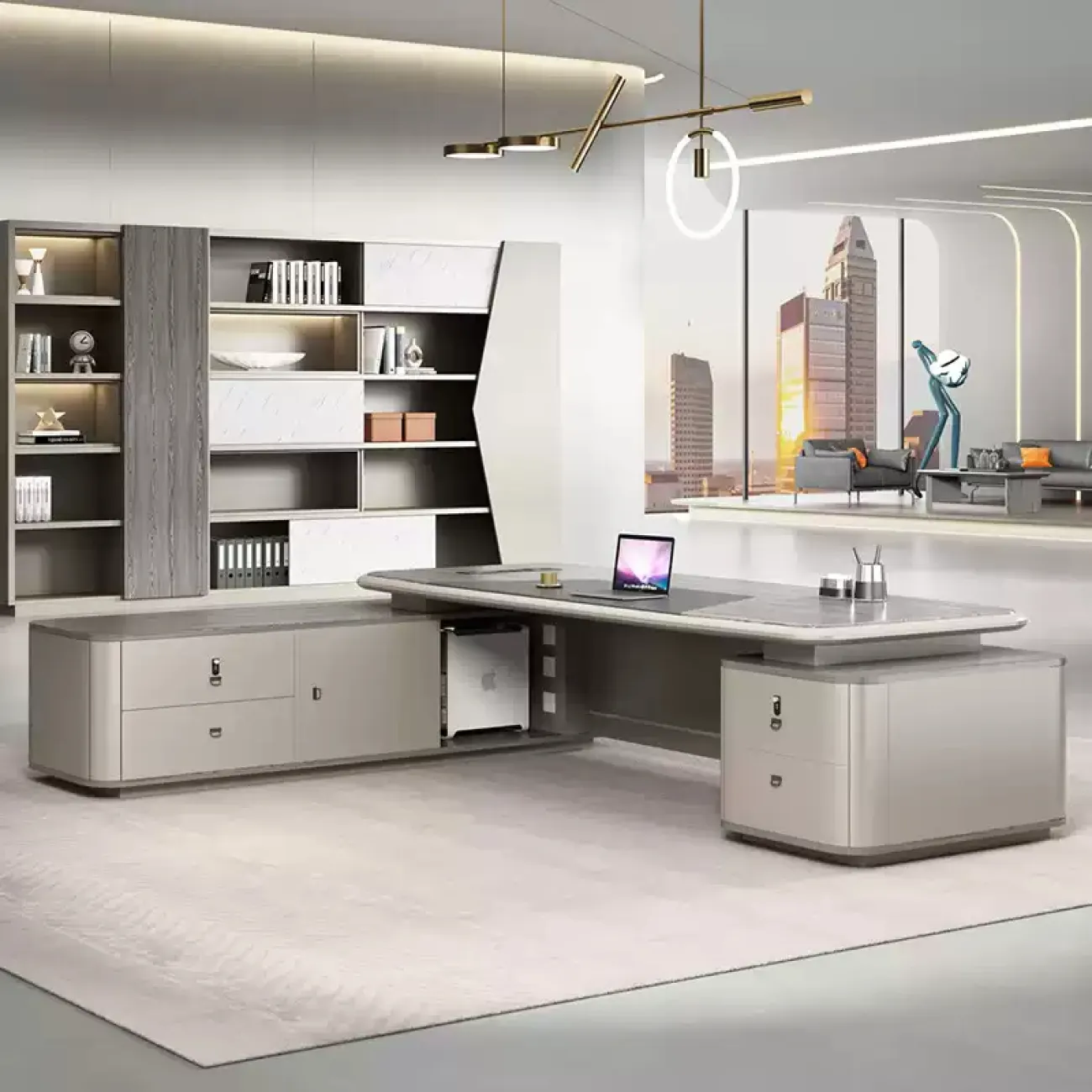 Премиальный стол руководителя Baishengfeng в разной комплектации OS39862-32 Премиальный стол руководителя Baishengfeng в разной комплектации OS39862-32