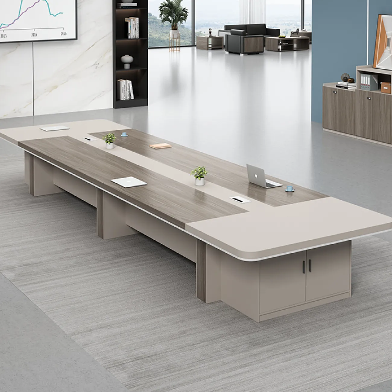 Роскошный стол для переговоров Baishengfeng из сосны OS39898-32