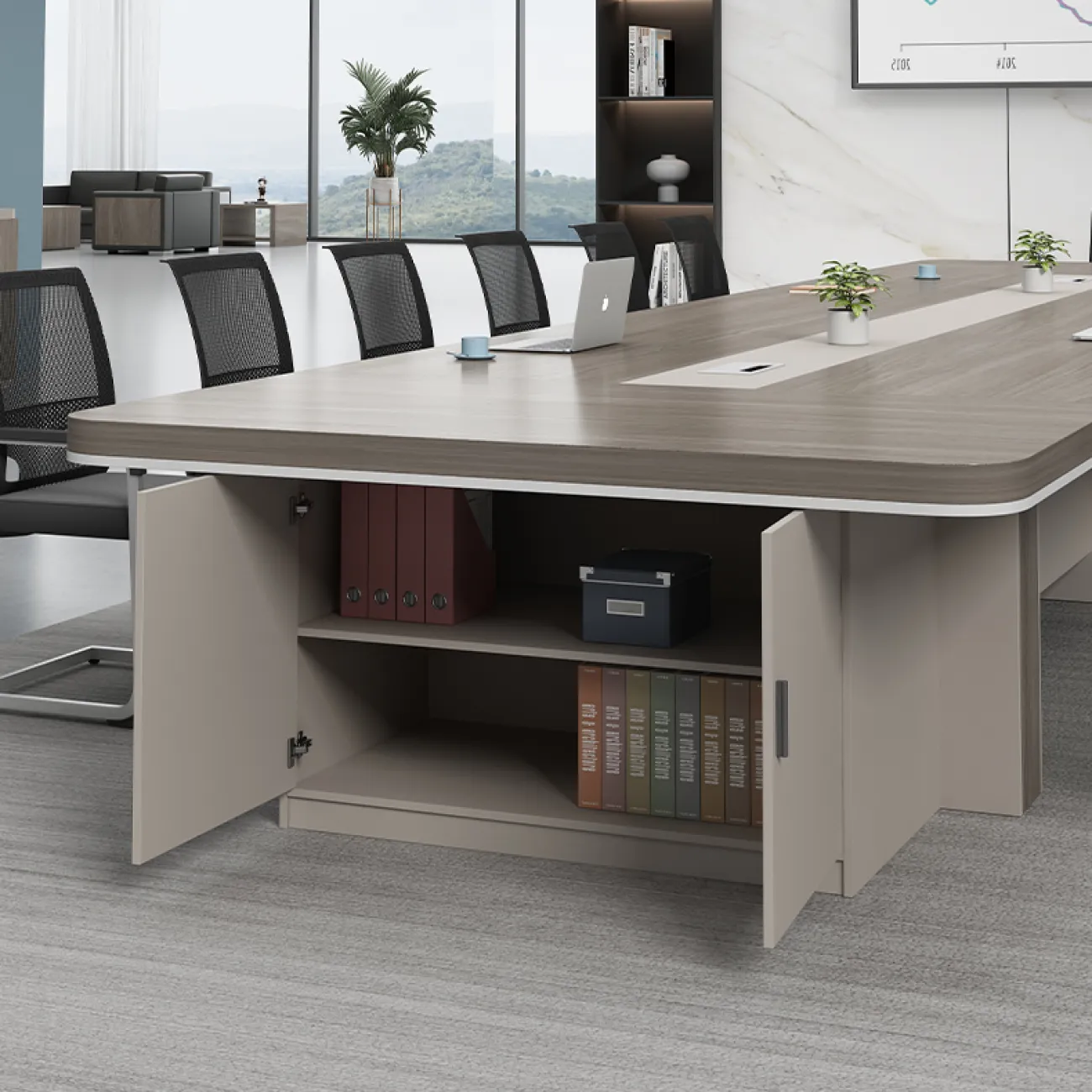 Роскошный стол для переговоров Baishengfeng из сосны OS39898-32