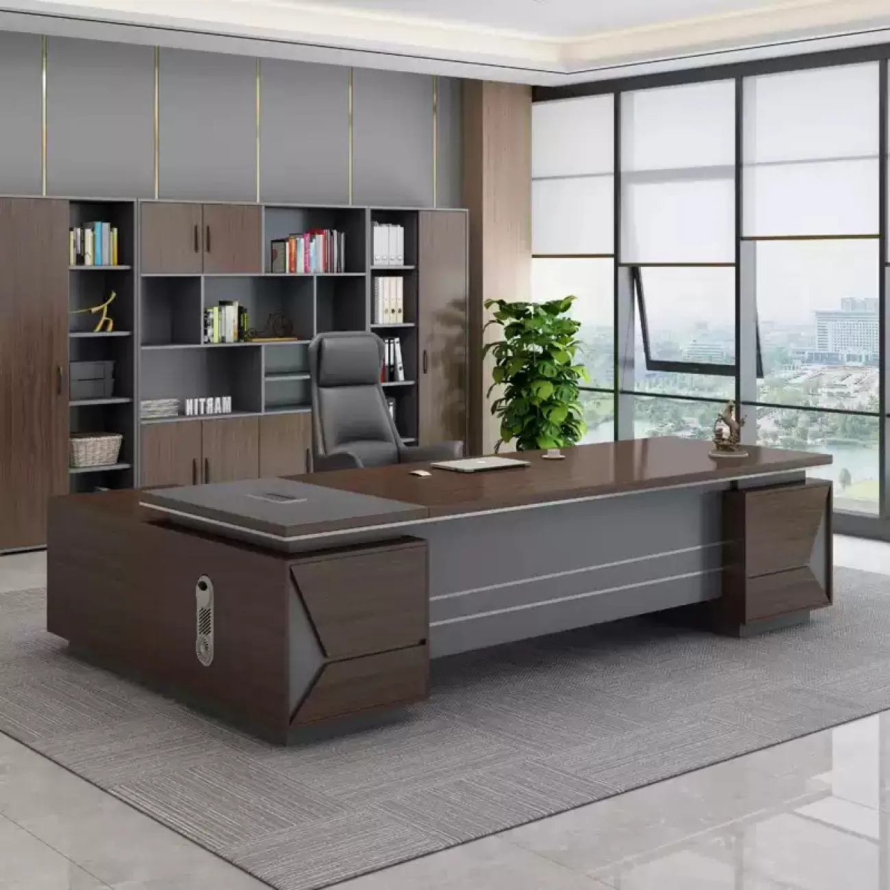 Роскошный стол руководителя Baishengfeng из ДСП OS39899-32 Роскошный стол руководителя Baishengfeng из ДСП OS39899-32