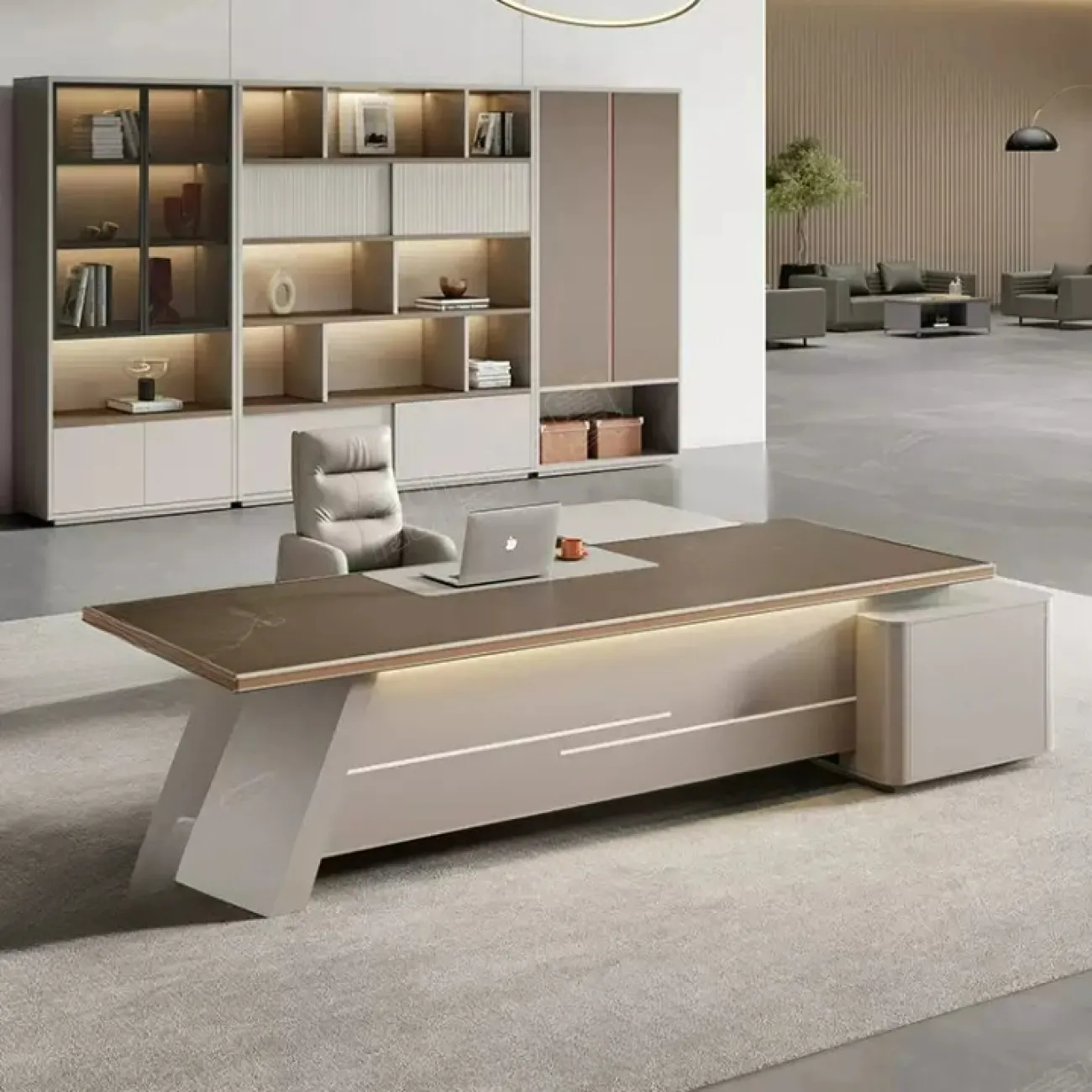 Роскошный стол руководителя Baishengfeng из ДСП OS39900-32 Роскошный стол руководителя Baishengfeng из ДСП OS39900-32