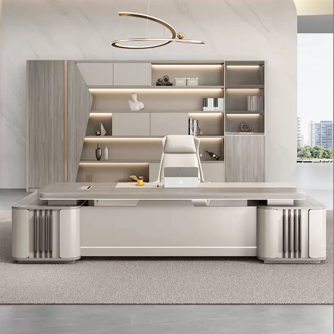 Роскошный стол руководителя Baishengfeng из ДСП OS39906-32 Роскошный стол руководителя Baishengfeng из ДСП OS39906-32