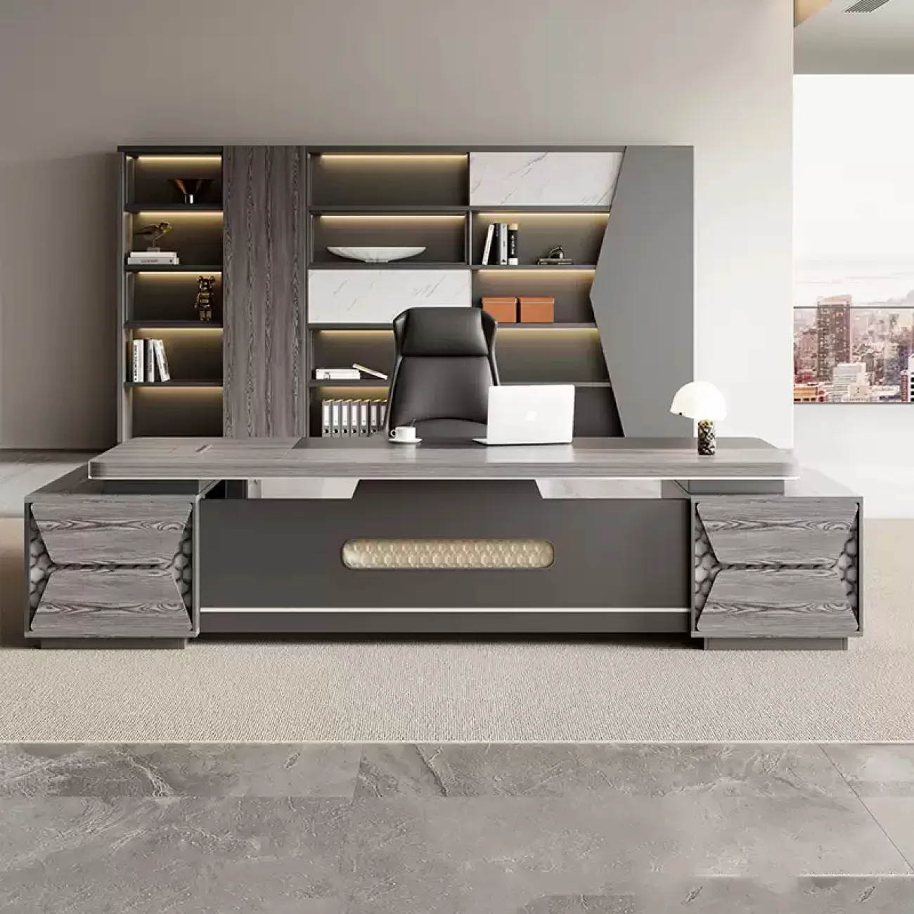 Роскошный стол руководителя Baishengfeng из ДСП OS39908-32 Роскошный стол руководителя Baishengfeng из ДСП OS39908-32