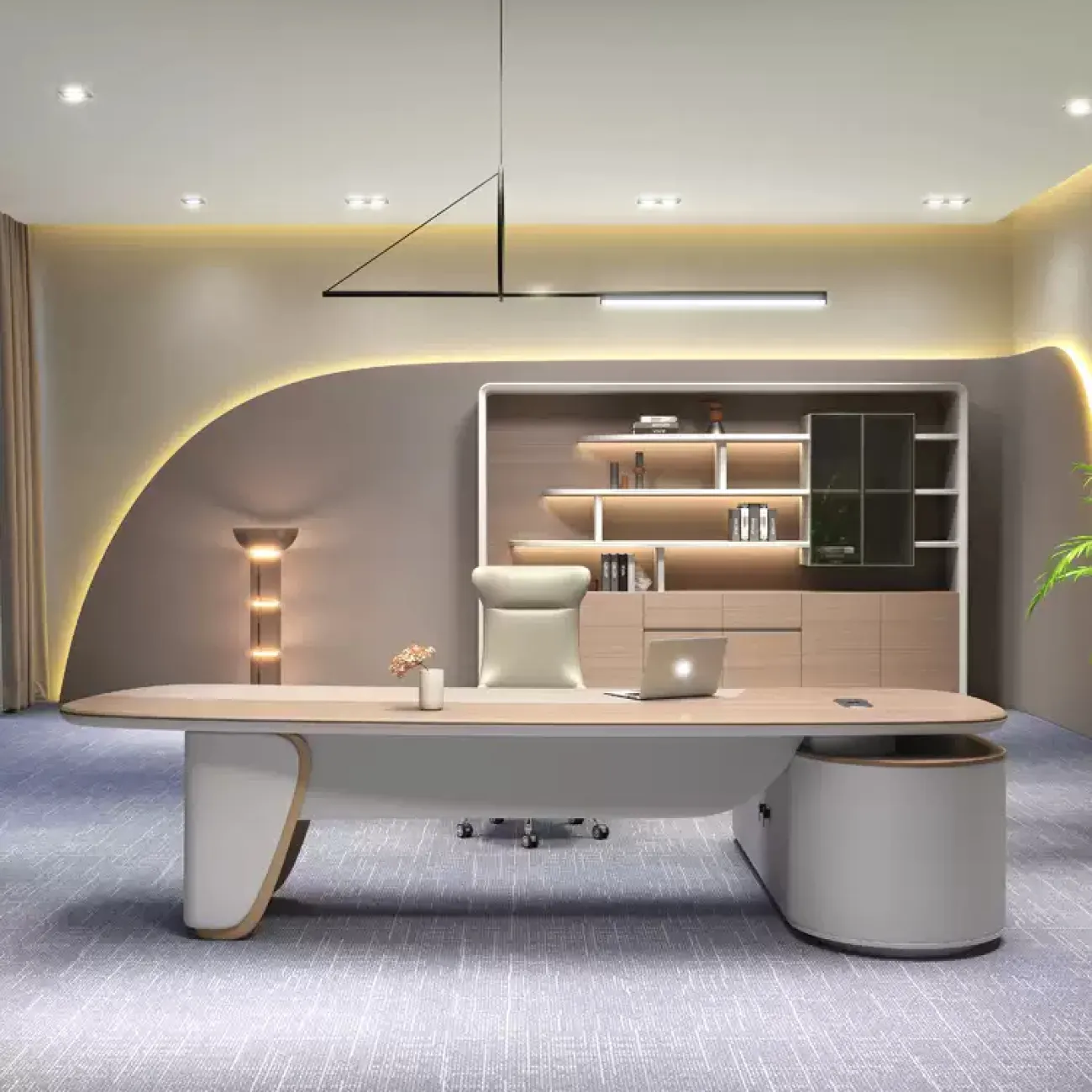 Качественный стол руководителя Baishengfeng из меламина OS39912-32