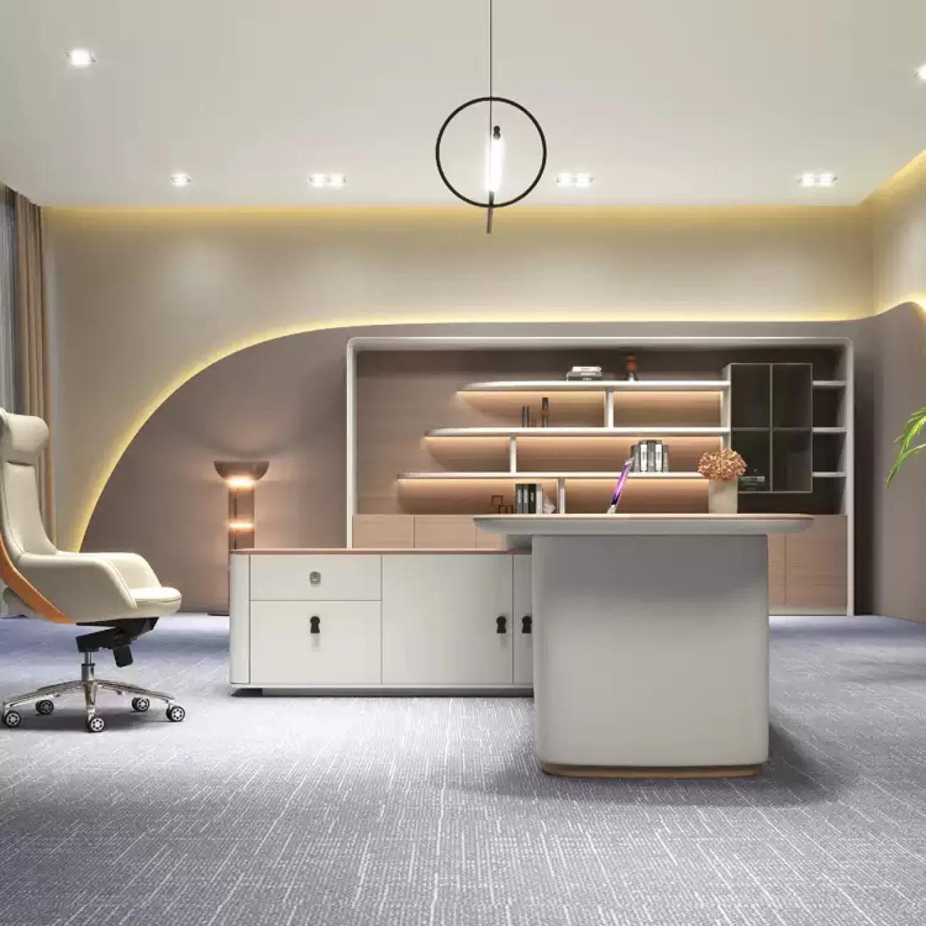 Качественный стол руководителя Baishengfeng из меламина OS39912-32