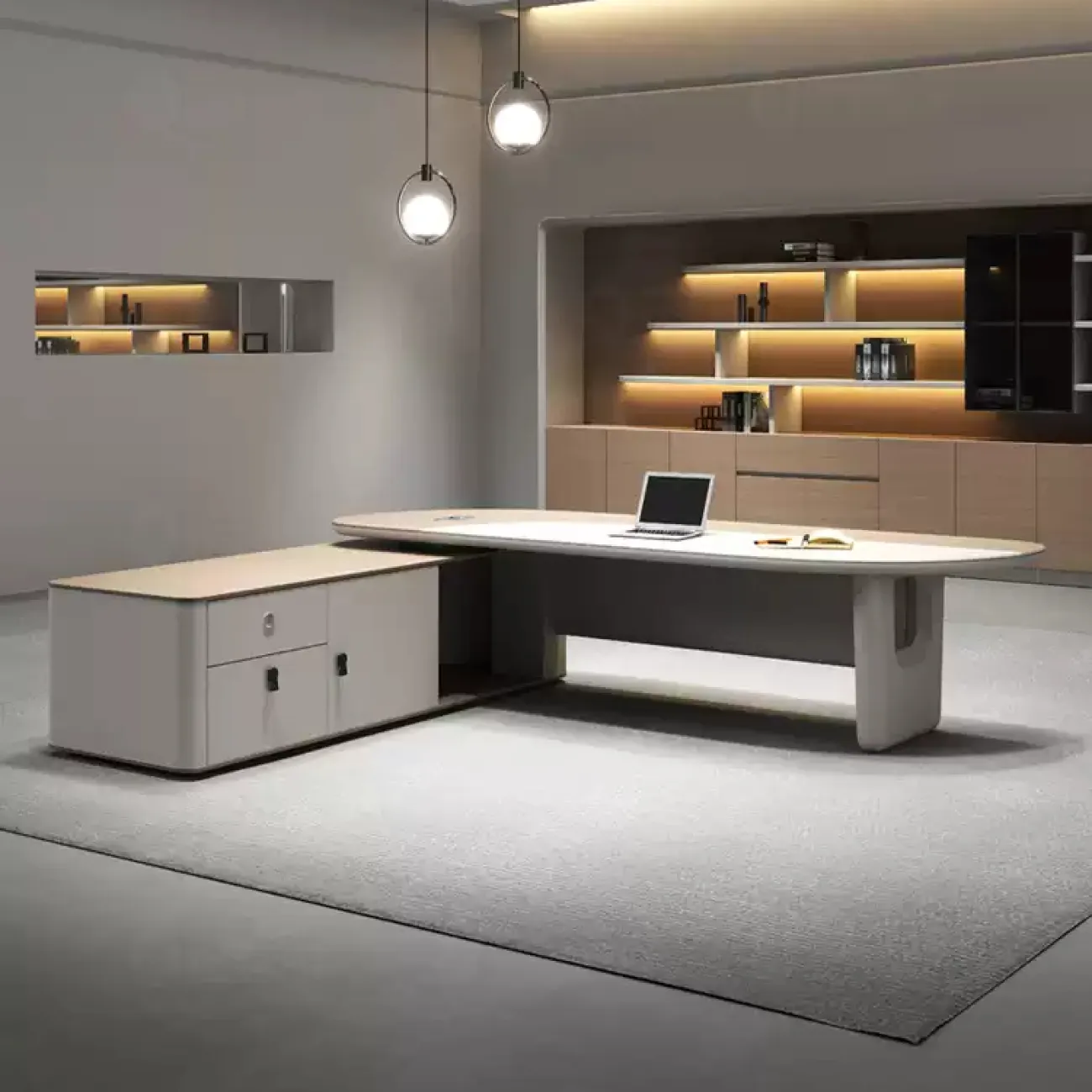 Удобный стол руководителя Baishengfeng из ДСП OS39915-32 Удобный стол руководителя Baishengfeng из ДСП OS39915-32