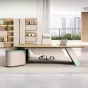 Удобный стол руководителя с октрытыми полками Baishengfeng из меламина OS39916-32