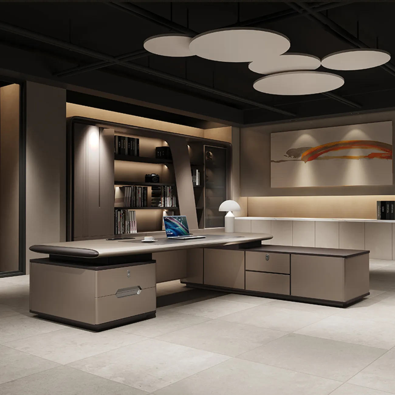 Удобный стол руководителя Baishengfeng из ДСП OS39925-32 Удобный стол руководителя Baishengfeng из ДСП OS39925-32