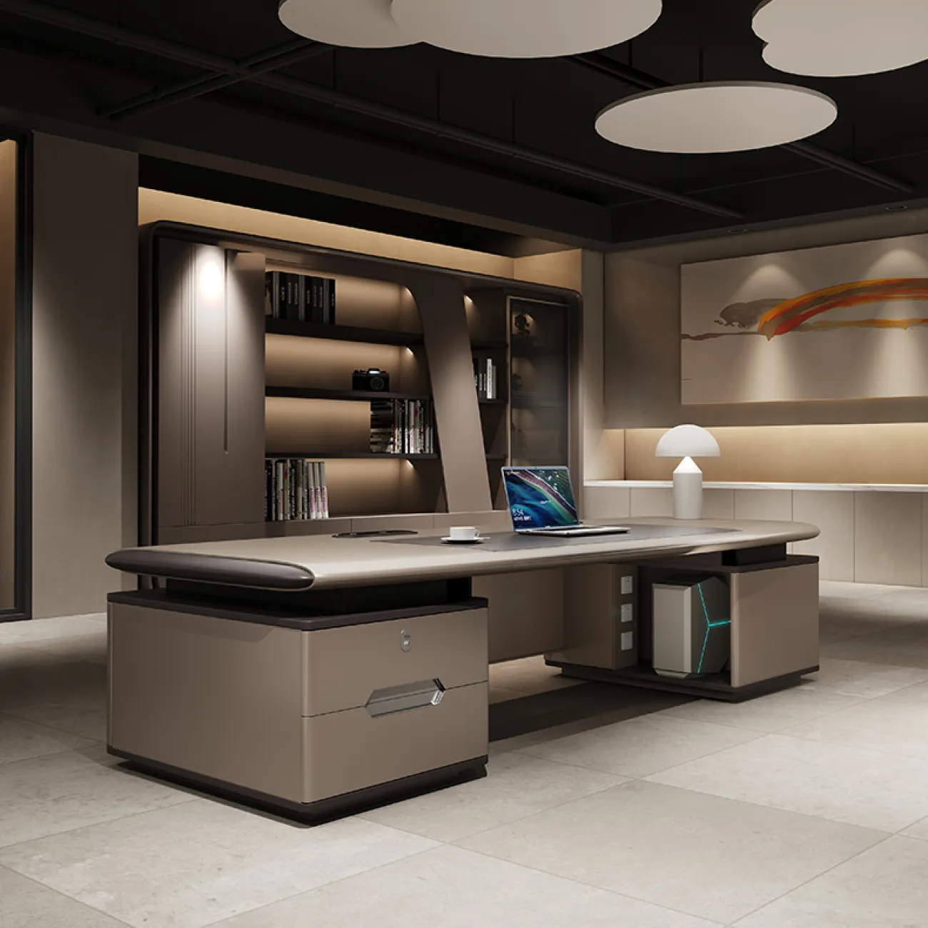 Удобный стол руководителя Baishengfeng из ДСП OS39925-32 Удобный стол руководителя Baishengfeng из ДСП OS39925-32