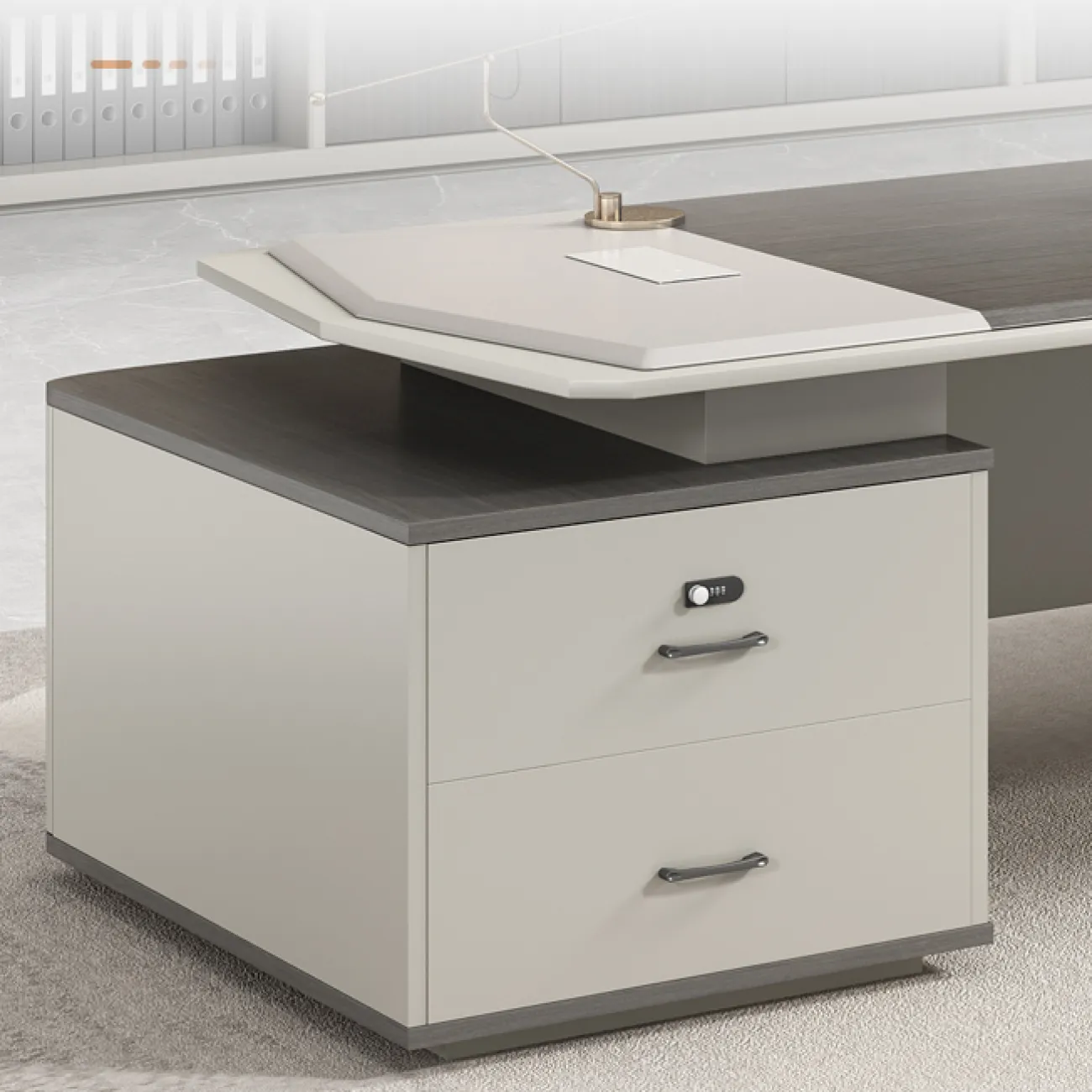 Удобный стол руководителя Baishengfeng из меламина OS39931-32 Удобный стол руководителя Baishengfeng из меламина OS39931-32