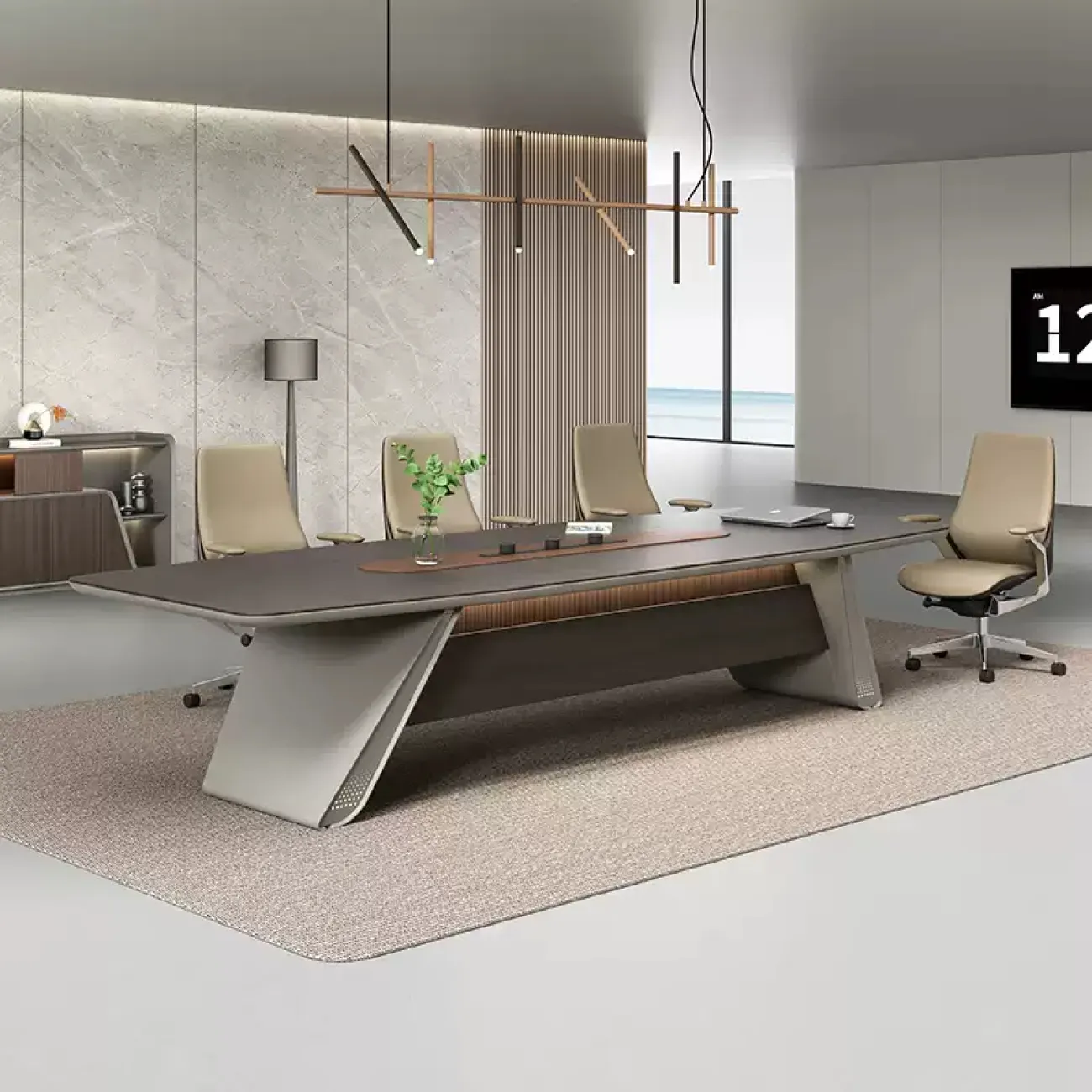 Практичный стол для конференций Baishengfeng из МДФ OS39936-32 Практичный стол для конференций Baishengfeng из МДФ OS39936-32