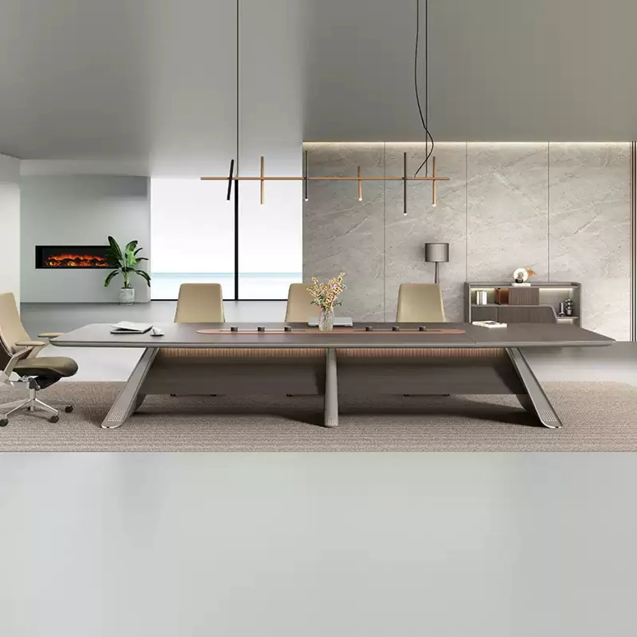 Практичный стол для конференций Baishengfeng из МДФ OS39936-32 Практичный стол для конференций Baishengfeng из МДФ OS39936-32