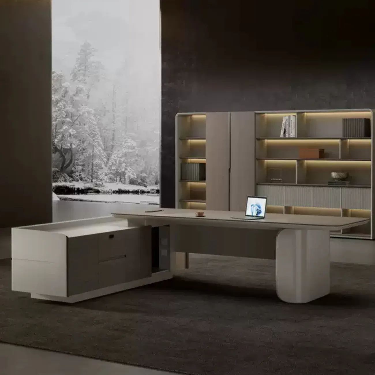 Удобный стол руководителя Baishengfeng из ДСП OS39938-32 Удобный стол руководителя Baishengfeng из ДСП OS39938-32