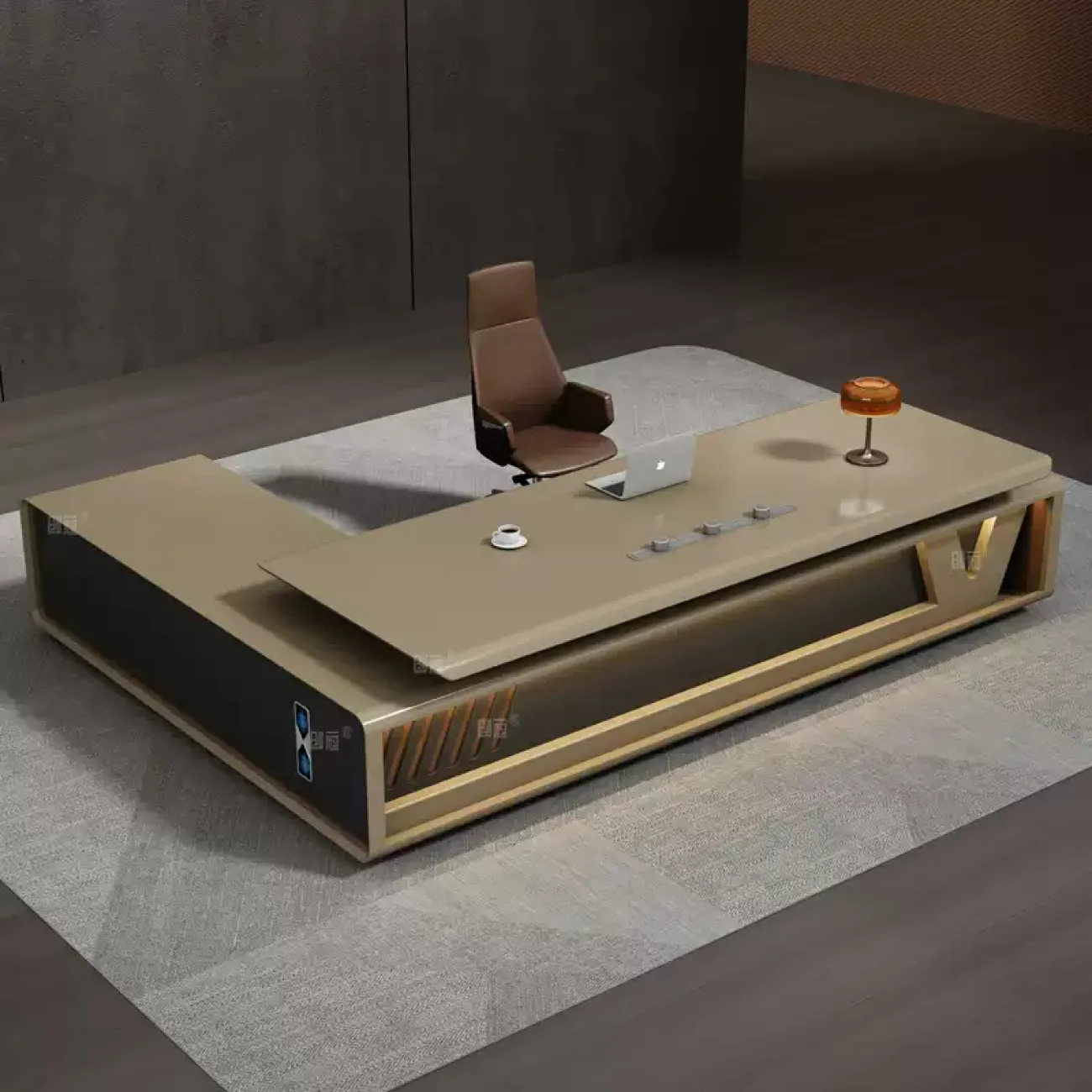Роскошный стол руководителя Baishengfeng из меламина OS39943-32 Роскошный стол руководителя Baishengfeng из меламина OS39943-32