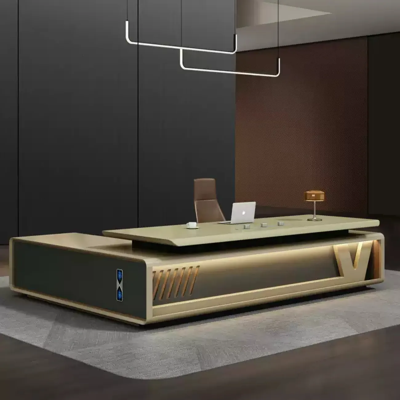 Роскошный стол руководителя Baishengfeng из меламина OS39943-32 Роскошный стол руководителя Baishengfeng из меламина OS39943-32