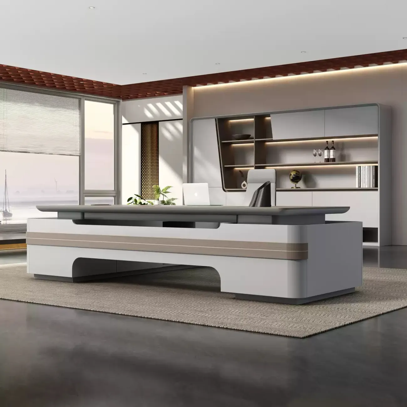 Роскошный стол руководителя Baishengfeng из меламина OS39946-32