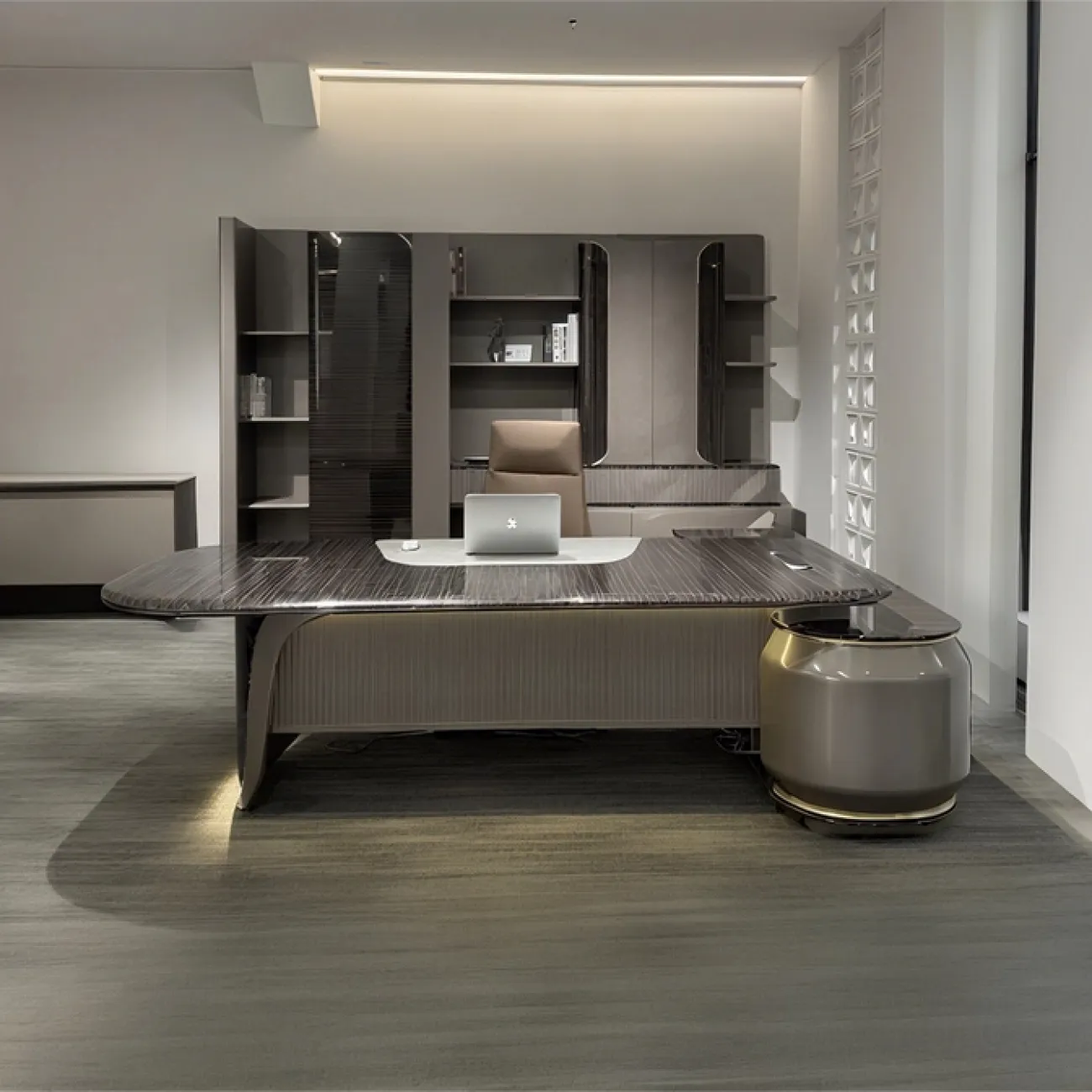 Роскошный стол руководителя Baishengfeng с подсветкой OS39954-32