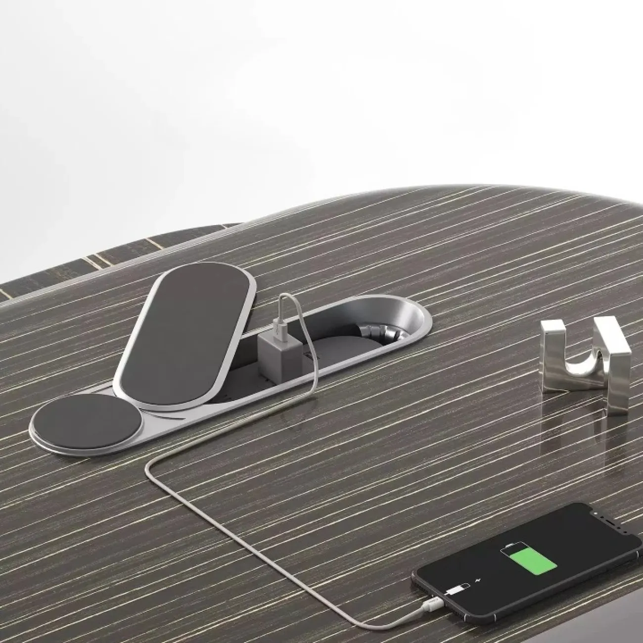 Роскошный стол руководителя Baishengfeng с подсветкой OS39954-32