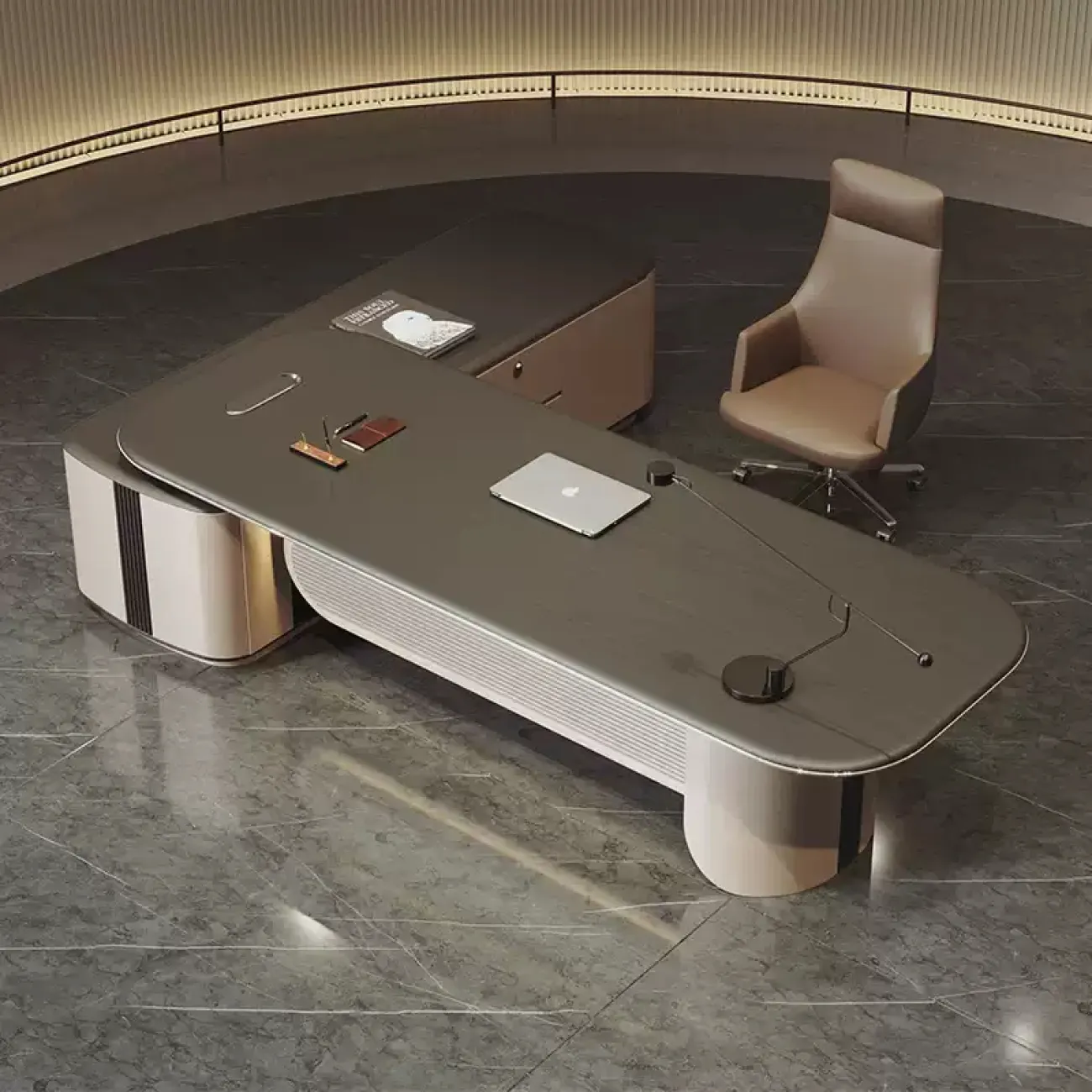 Роскошный стол руководителя Baishengfeng с подсветкой OS39961-32 Роскошный стол руководителя Baishengfeng с подсветкой OS39961-32