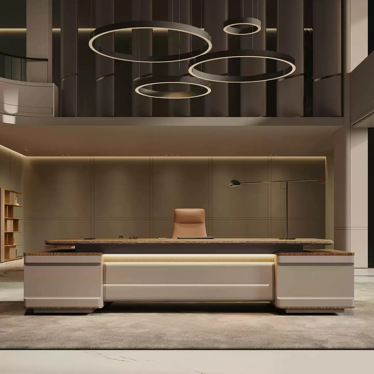 Роскошный стол руководителя Baishengfeng с подсветкой OS39963-32