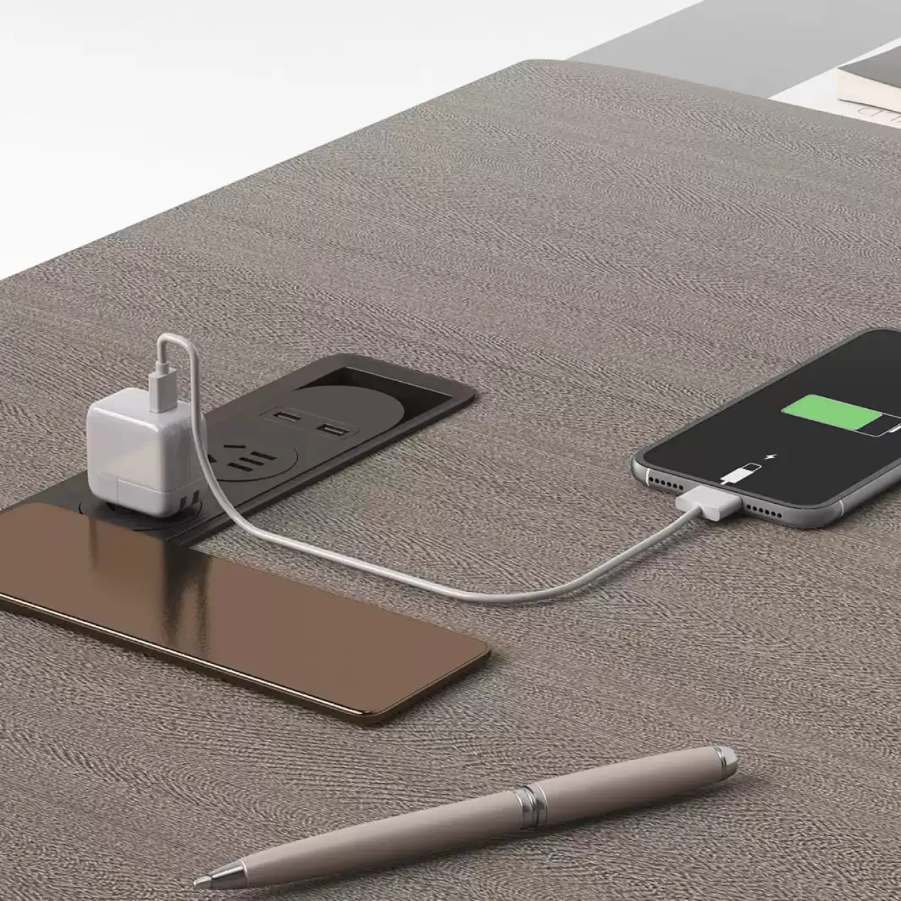 Роскошный стол руководителя Baishengfeng с подсветкой OS39965-32