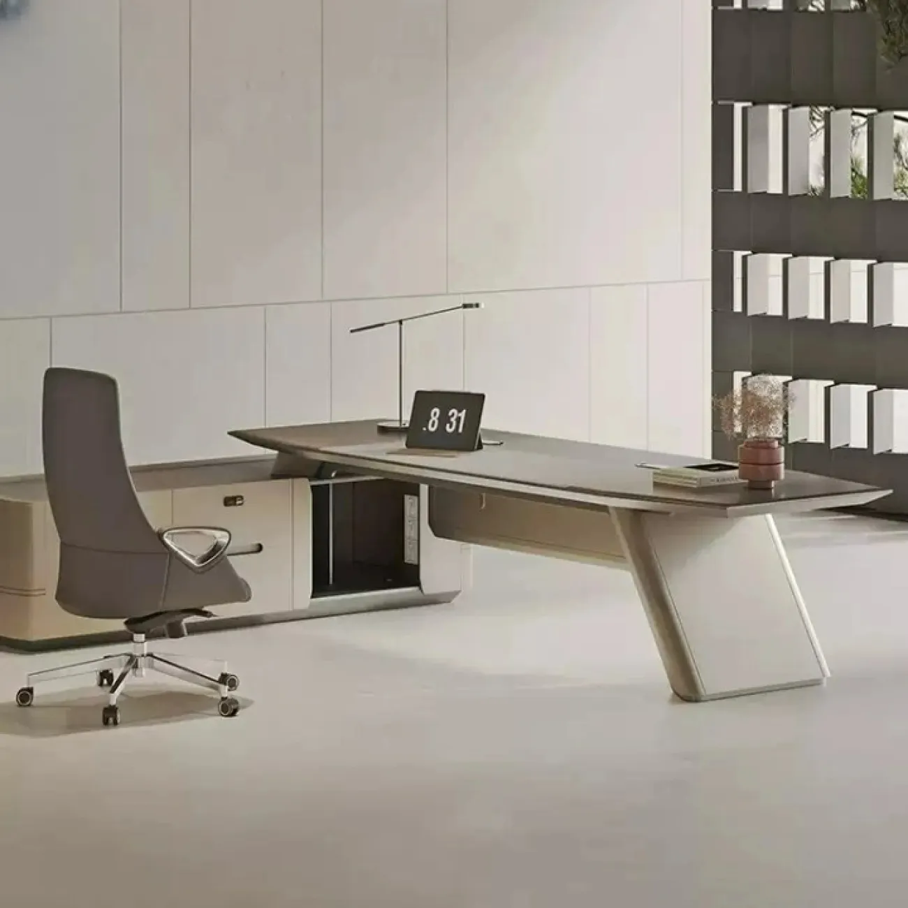 Роскошный стол руководителя Baishengfeng с подсветкой OS39967-32