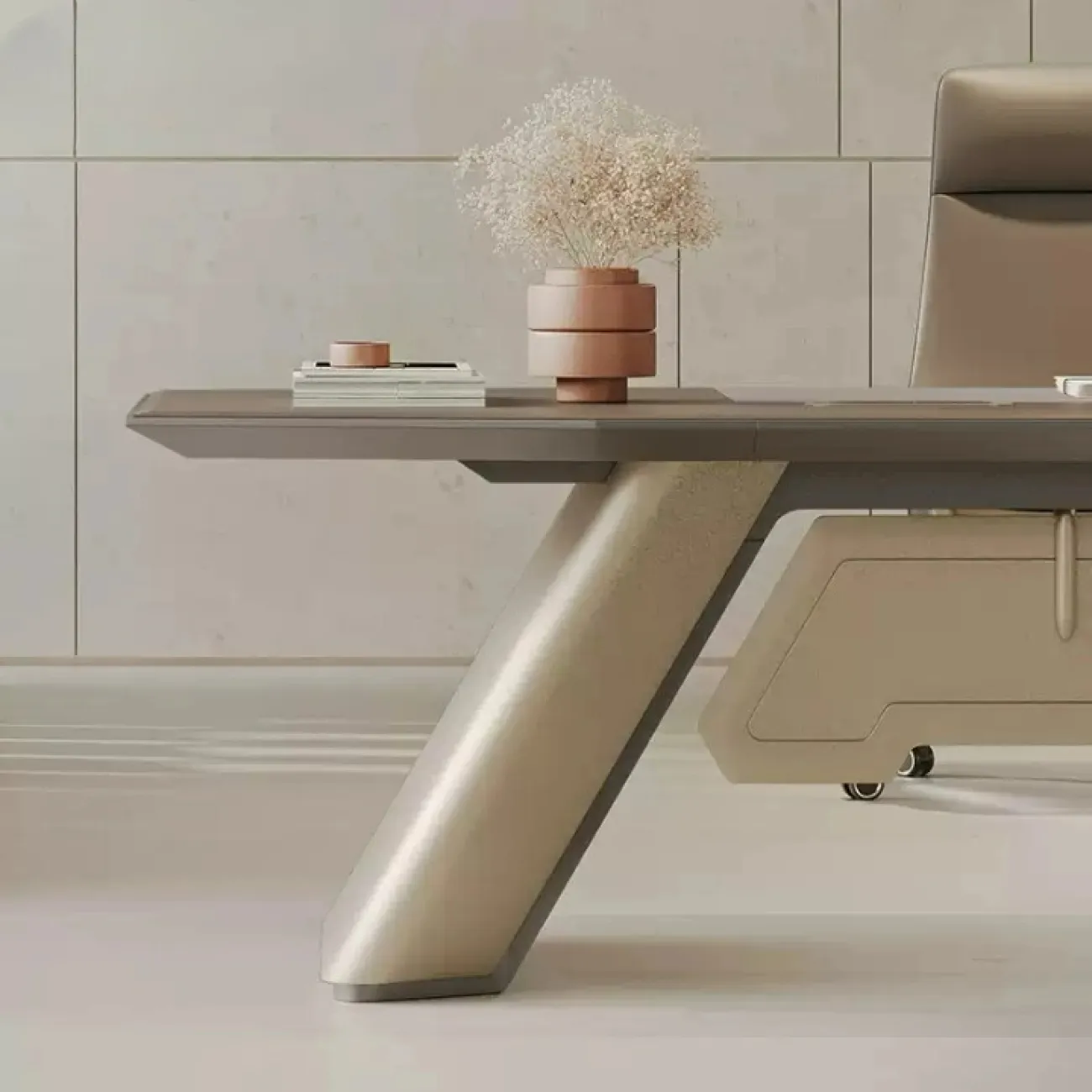 Роскошный стол руководителя Baishengfeng с подсветкой OS39967-32