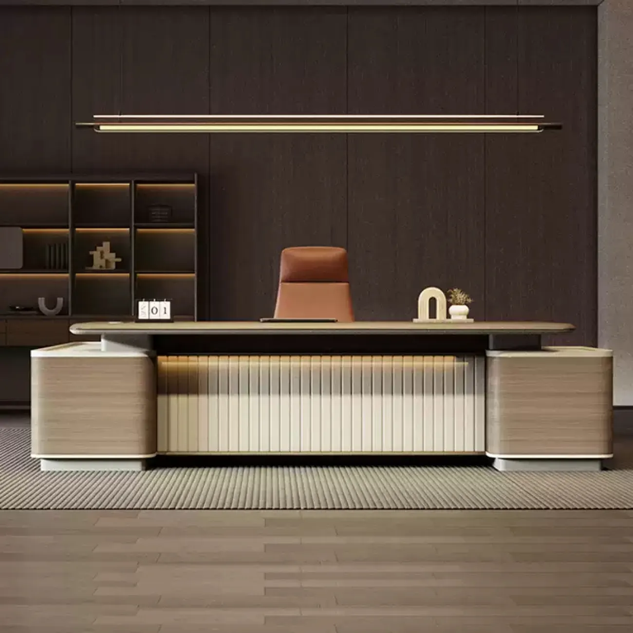 Роскошный стол руководителя Baishengfeng с подсветкой OS39970-32