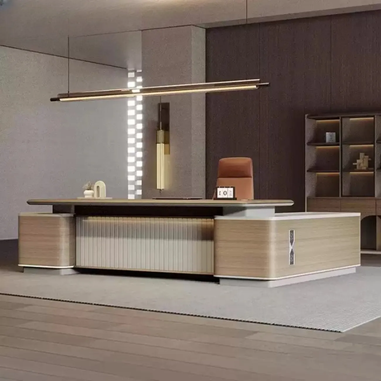 Роскошный стол руководителя Baishengfeng с подсветкой OS39970-32