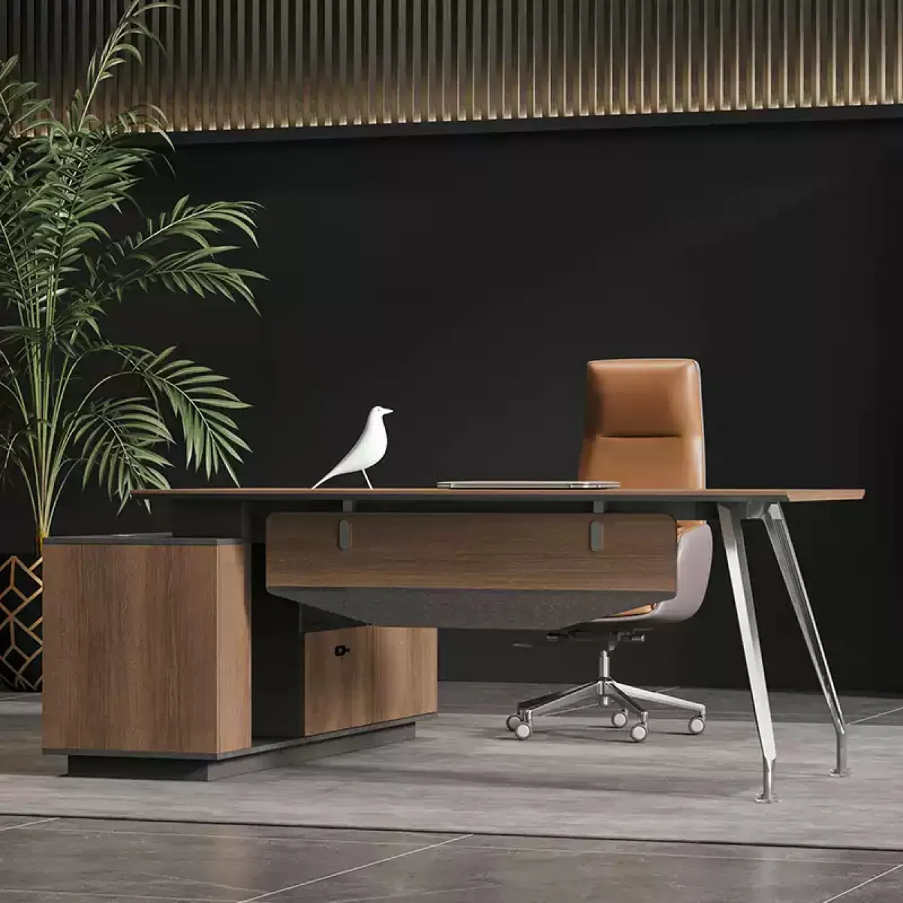 Роскошный стол руководителя Baishengfeng с подсветкой OS39971-32